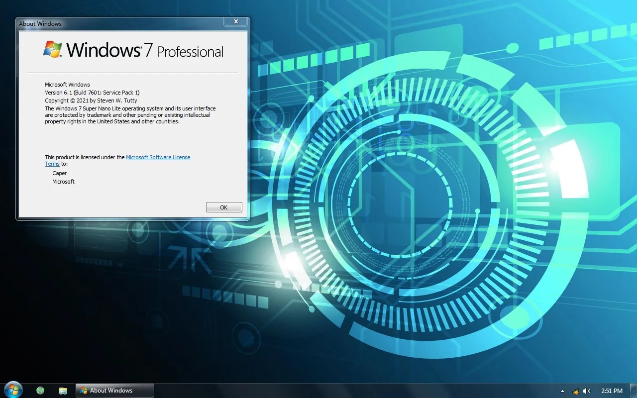 Windows 7 Super Nano Lite x86